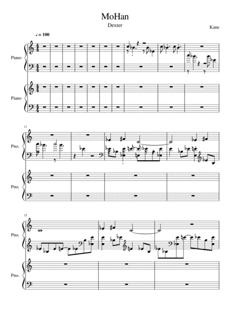 Free Sheet Music Mohan