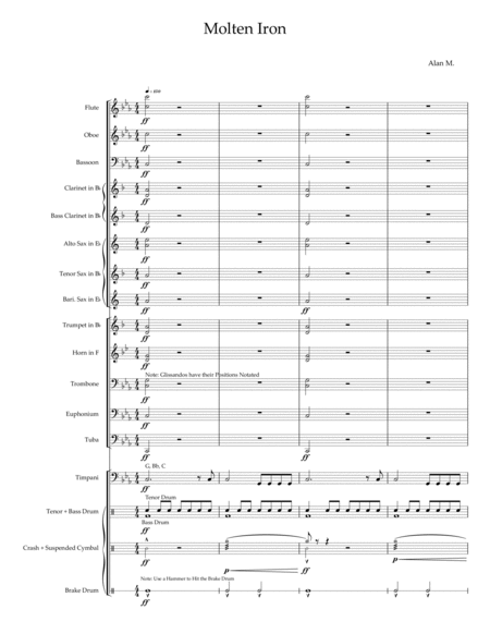 Free Sheet Music Molten Iron Full Score