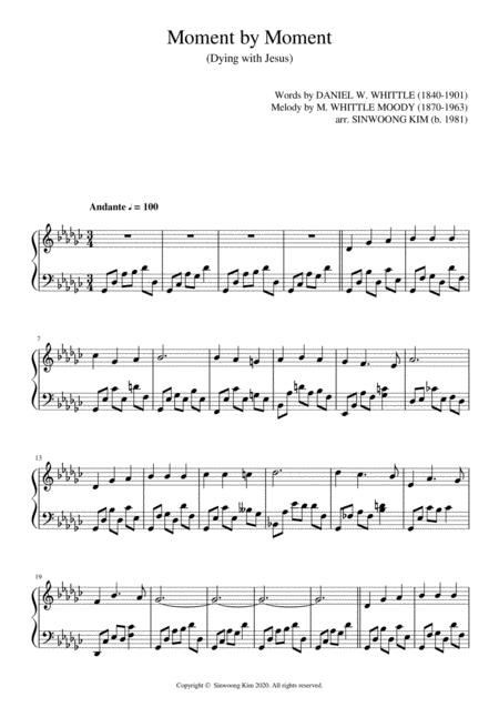 Moment By Moment Piano Solo In Gb Major Sheet Music
