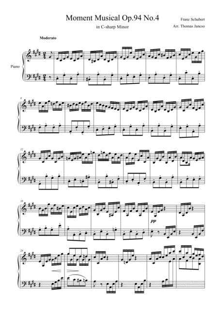 Free Sheet Music Moment Musical Op 94 No 4