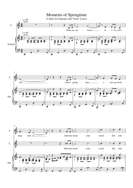 Free Sheet Music Moments Of Springtime