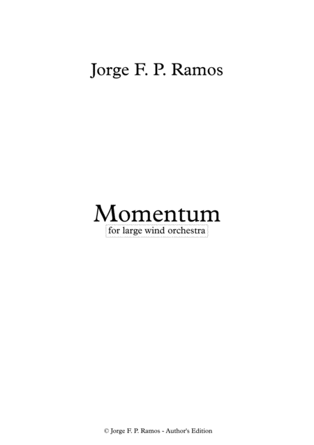 Momentum For Large Wind Orchestra Band Sheet Music