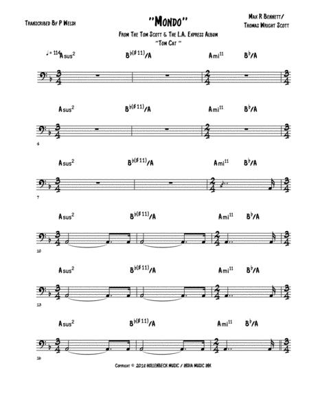 Mondo Bass Guitar Sheet Music