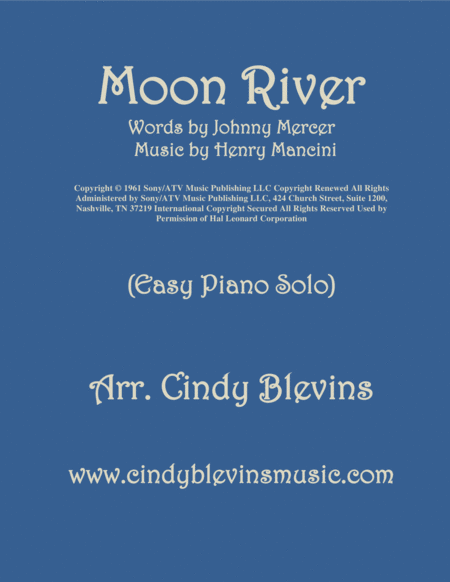 Free Sheet Music Moon River An Easy Piano Solo Arrangement