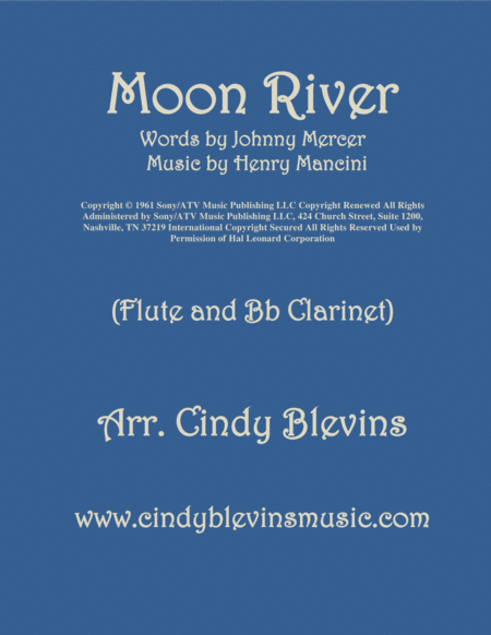 Moon River Arranged For Flute And Bb Clarinet Sheet Music