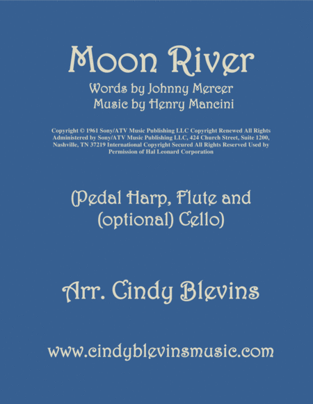 Moon River Arranged For Harp Flute And Optional Cello Sheet Music