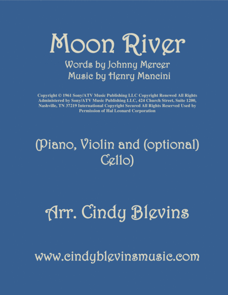 Moon River Arranged For Piano Violin And Optional Cello Sheet Music