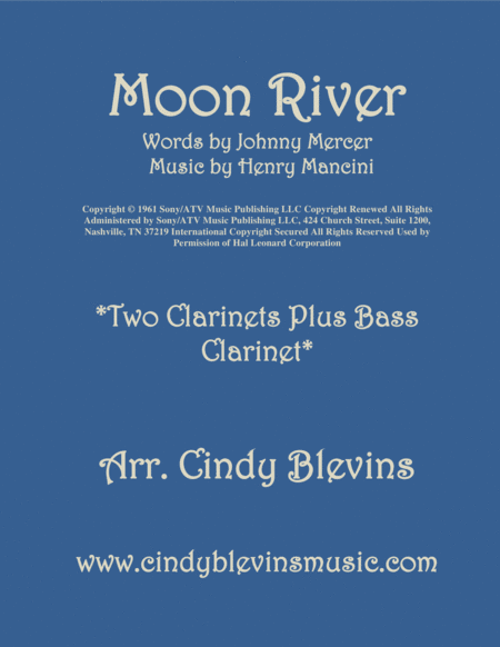 Free Sheet Music Moon River For Two Clarinets And Bass Clarinet