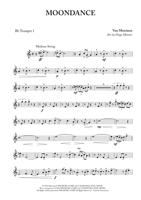 Moondance For Brass Quartet Sheet Music