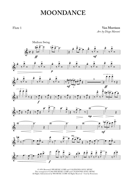 Moondance For Flute Quartet Sheet Music