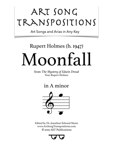 Free Sheet Music Moonfall A Minor