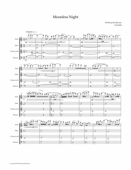 Free Sheet Music Moonless Night