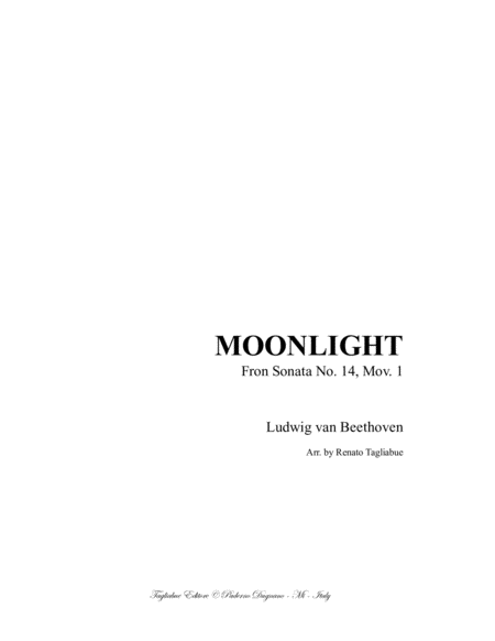 Moonlight Sonata 1st Mov Arr For Organ 3 Staff Sheet Music