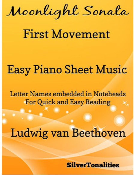 Free Sheet Music Moonlight Sonata First Movement Easy Piano Sheet Music