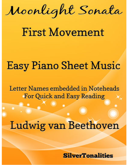 Moonlight Sonata First Movement Easy Piano Sheet Music Sheet Music