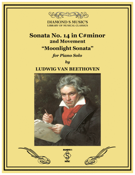 Free Sheet Music Moonlight Sonata Piano Sonata No 14 In C Minor Beethoven 2nd Movement