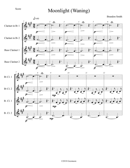 Free Sheet Music Moonlight Waning