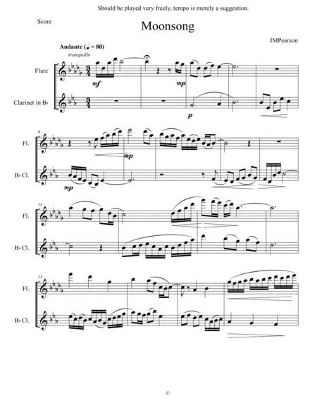 Free Sheet Music Moonsong