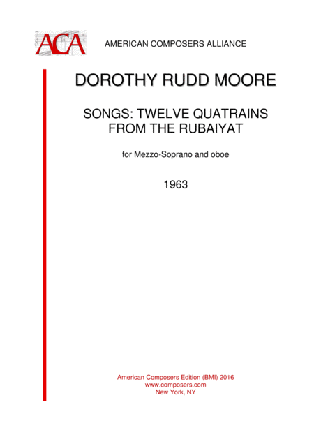 Free Sheet Music Moore Songs 12 Quatrians From The Rubaiyat