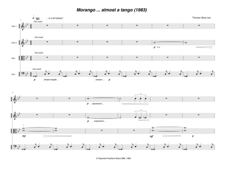 Morango Almost A Tango Full Score Sheet Music