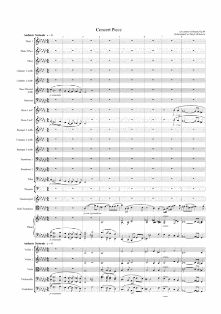 Free Sheet Music Morceau Symphonique Pour Trombone Concert Piece Guilmant Op 88 For Orchestra