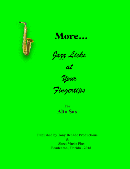 More Jazz Licks At Your Fingertips For Alto Saxophone Sheet Music