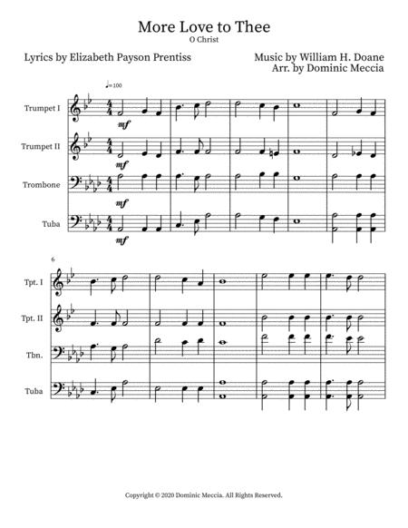 Free Sheet Music More Love To Thee Brass Quartet