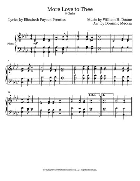 Free Sheet Music More Love To Thee Piano