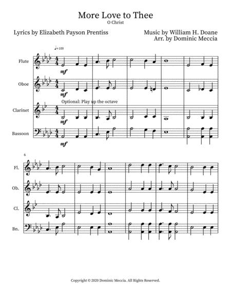 More Love To Thee Wind Quartet Sheet Music