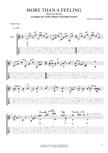 More Than A Feeling Sheet Music