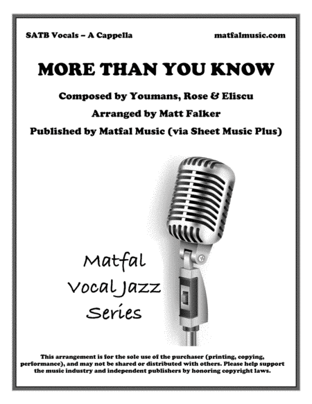 More Than You Know Satb Sheet Music