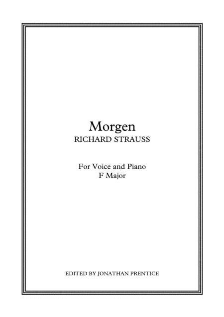 Morgen F Major Sheet Music