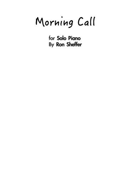 Morning Call Sheet Music