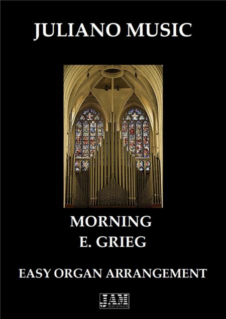 Morning Easy Organ E Grieg Sheet Music