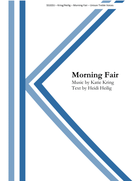 Morning Fair Unison High Treble Voices Sheet Music