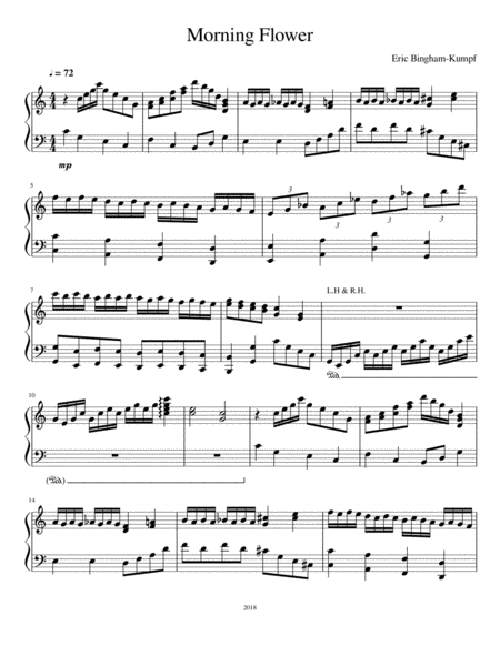 Free Sheet Music Morning Flower