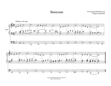 Free Sheet Music Morning Has Broken Bunessan Alternate Harmonization For Organ