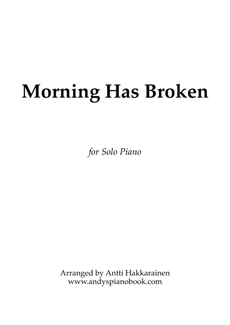 Free Sheet Music Morning Has Broken Piano