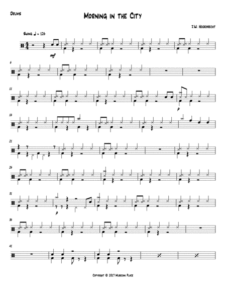 Morning In The City Drums Sheet Music