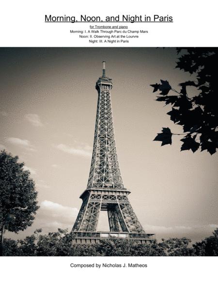 Morning Noon And Night In Paris For Trombone And Piano Bass Clef Sheet Music