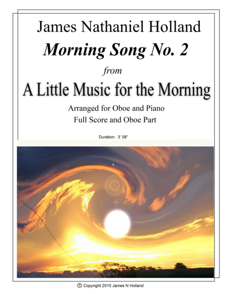 Morning Song No 2 From A Little Music For The Morning For Oboe And Piano Sheet Music