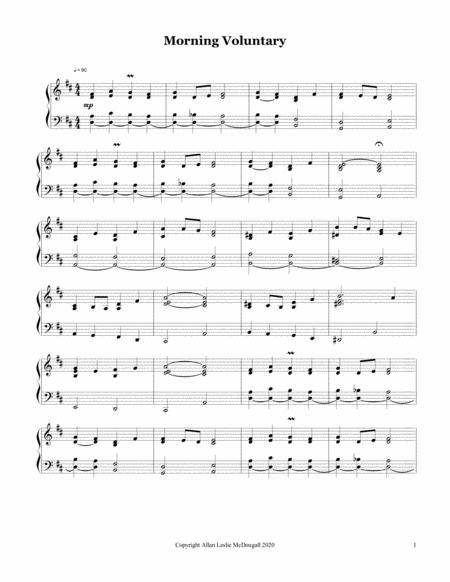 Free Sheet Music Morning Voluntary