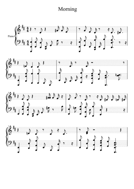 Morning Sheet Music