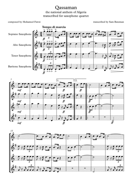 Free Sheet Music Morse Charang 003103