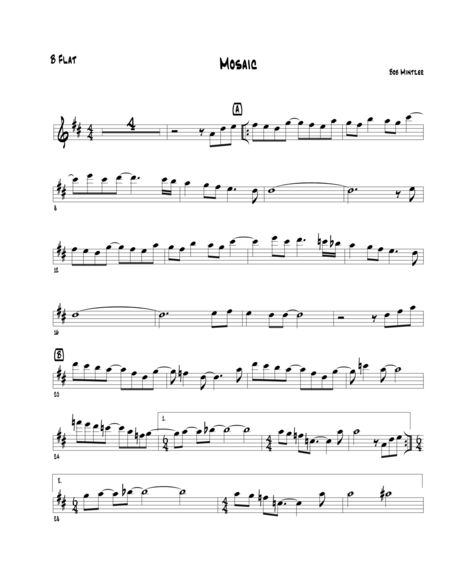 Free Sheet Music Mosaic Bb