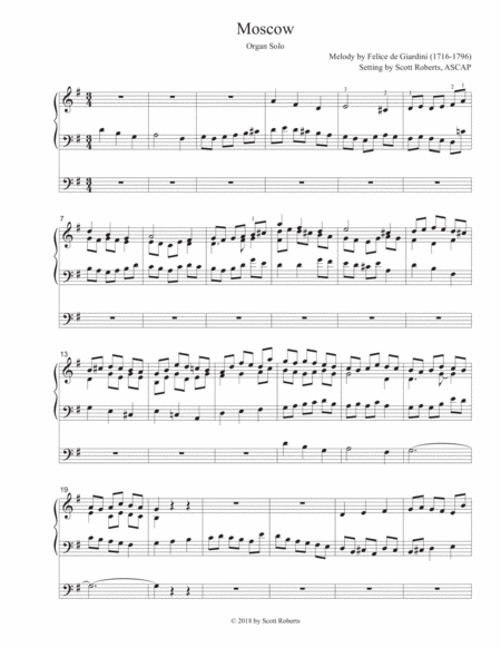 Free Sheet Music Moscow