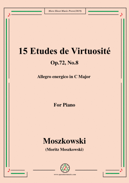 Free Sheet Music Moszkowski 15 Etudes De Virtuosit Op 72 No 8 Allegro Energico In C Major