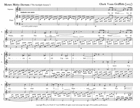 Free Sheet Music Motet Moby Dictum