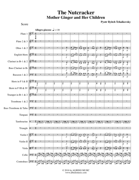 Mother Ginger And Her Children Polichinelles From The Nutcracker For Full Orchestra Sheet Music