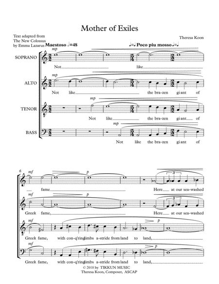 Mother Of Exiles Sheet Music